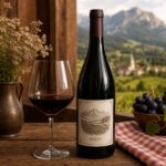 Bouteille de vin Cuvée de la Petite-Joux avec verre